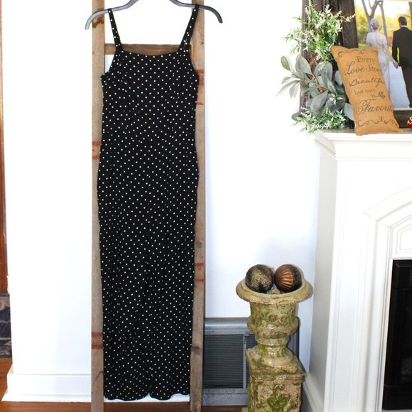Old Navy Cropped Polka Dot Corset Style Smocked Wide Leg Jumpsuit - Picture 2 of 14